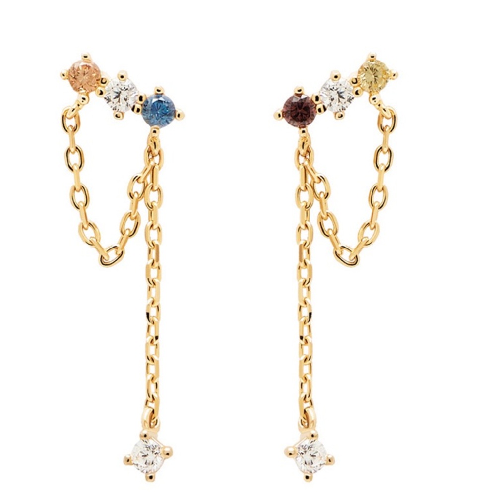 PD PAOLA MANA 18KT GOLD PLATE EARRINGS BRAND NEW